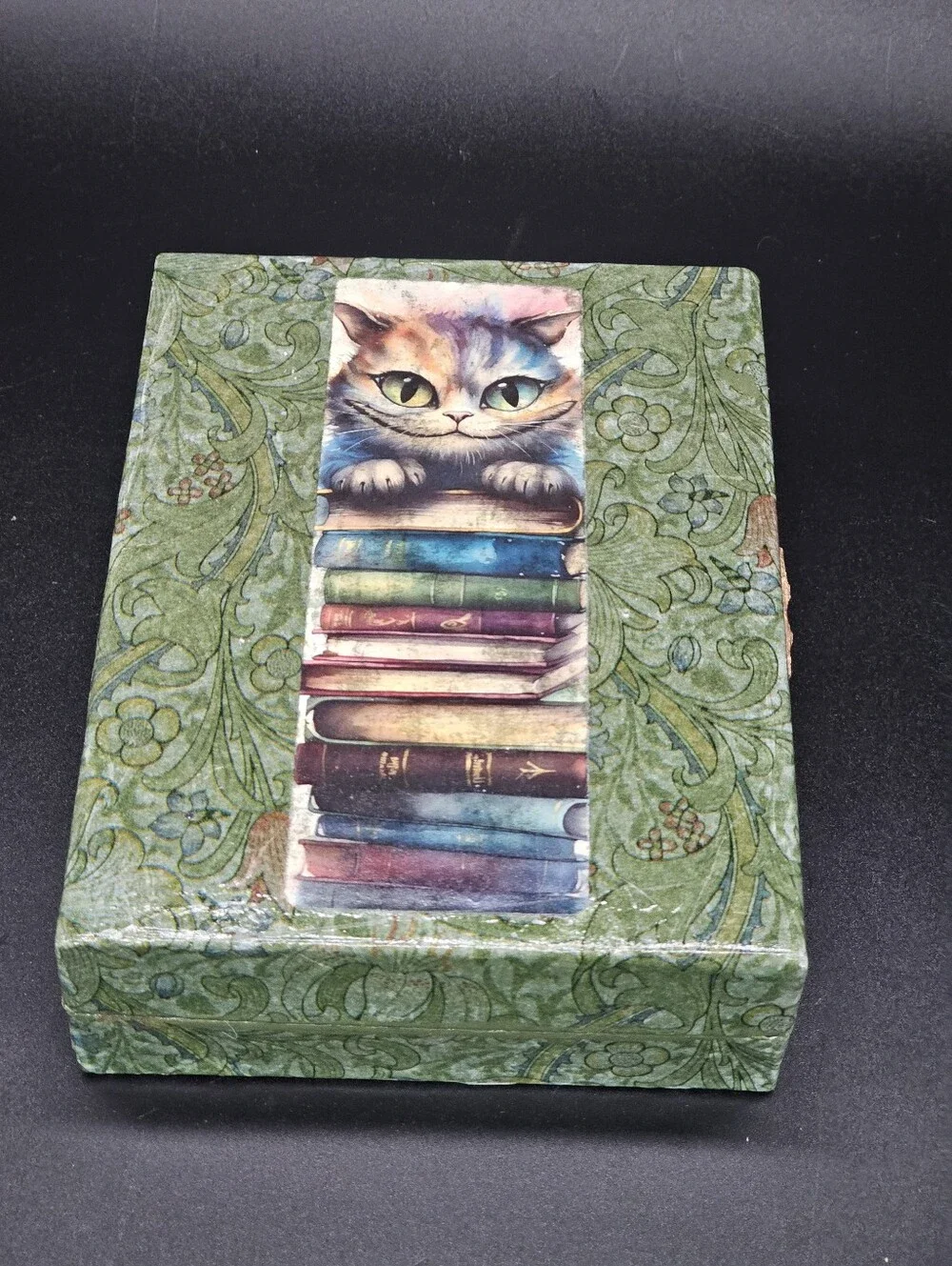 Upcycled Decoupage Trinket / Jewelry  / Crystal Box